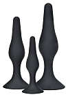 Набір анальних пробок TOYJOY Curvy Companions Kit, 3 шт (чорний)