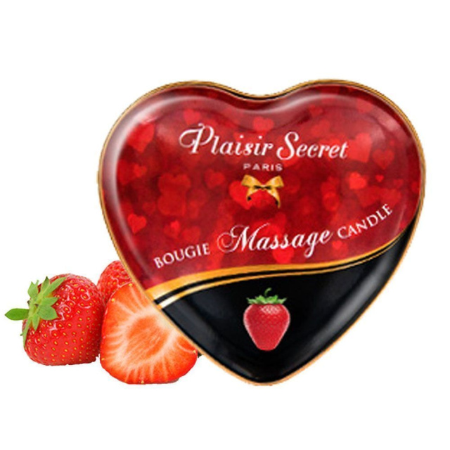 Массажная свеча Plaisir Secret клубника, 35 мл