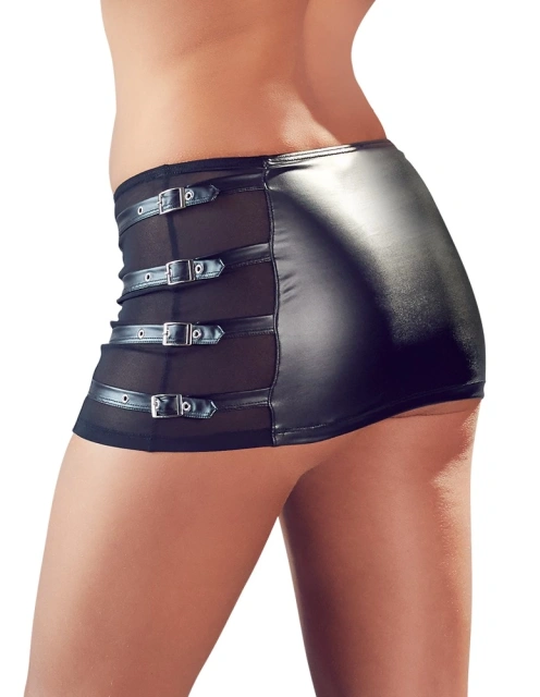 Мини-юбка Cottelli Party Skirt Buckles, L (черный)