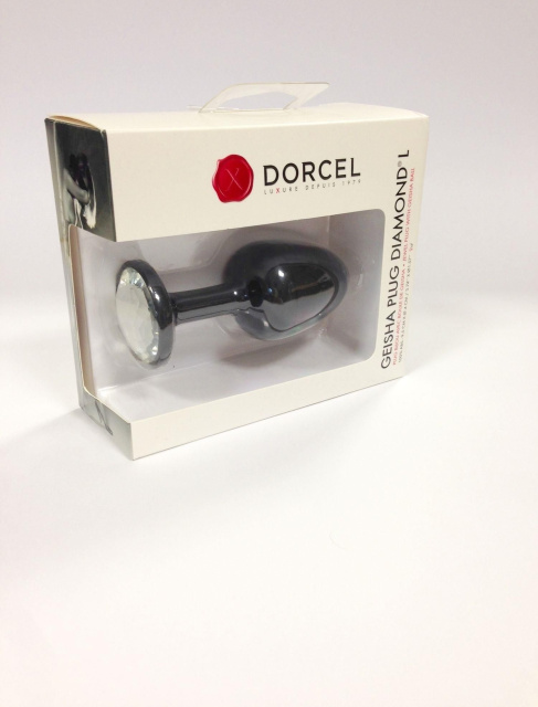 Dorcel Geisha Plug Diamond - Korek analny z przesuniętym środkiem ciężkości, Czarny, 9, 5 cm