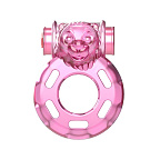 Эрекционное кольцо Baile Cock Ring Bear, 4.5 см (розовый)
