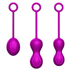 Набор вагинальных шариков Foxshow Kegel Balls Set, 3 шт (фиолетовый)