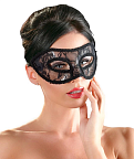 Cottelli ACCESSOIRES Accessoires Cottelli Collection Lace - Maska, Czarny, One size