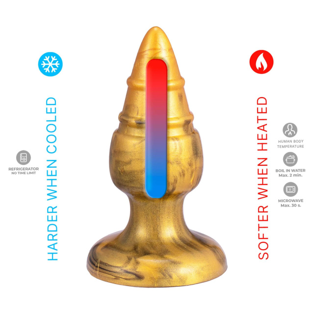 Silexd Goldy Plug - Korek analny, Złoto, 9.2 cm, M