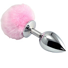 Анальна пробка LoveToy Large Silver Plug, 17 см (рожевий)