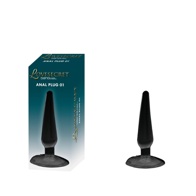 Power Escorts Anal Plug 01 - Korek analny, Czarny, 11 cm