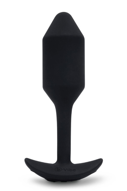 B-Vibe Vibrating Snug Plug 2 - Korek analny, Czarny, 12.4 cm