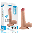 Реалистичный фаллоимитатор The Ultra Soft Dude 7.5", 18 см (телесный)