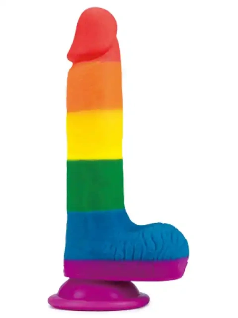 Фалоімітатор LoveToy Prider Dildo 7.5", 19.5 см (райдужний)