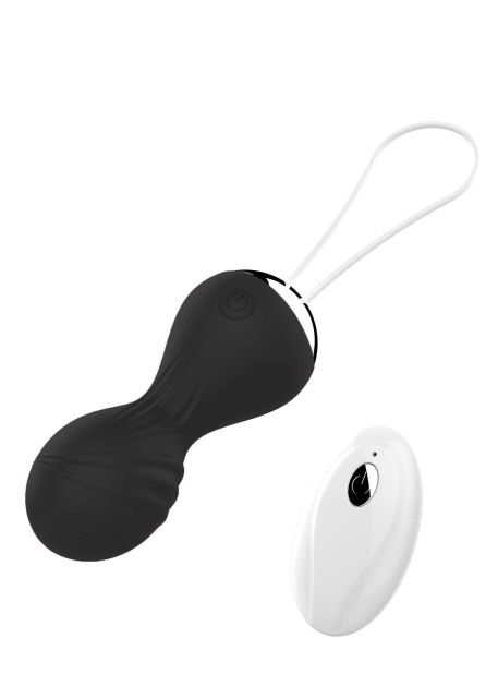 Вагінальні кульки Boss Remote Control Tighten Vibrating Egg, 8 см (чорний)