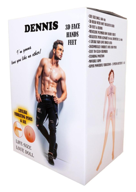 Секс-кукла с вибрацией Boss Series Dennis, 160 см (телесный)