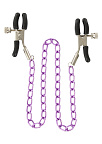 TOYJOY Stimulating Nipple Chain Metal - Zaciski na sutki, Srebro, 50 cm