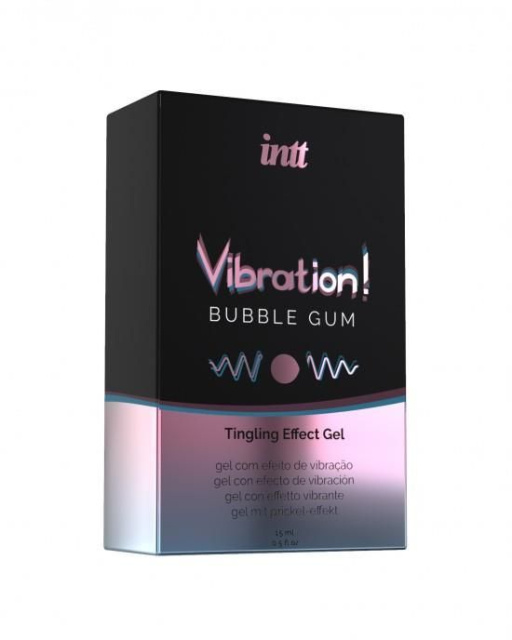 Жидкий вибратор Intt Vibration Bubble Gum, со вкусом жвачки, 15 мл