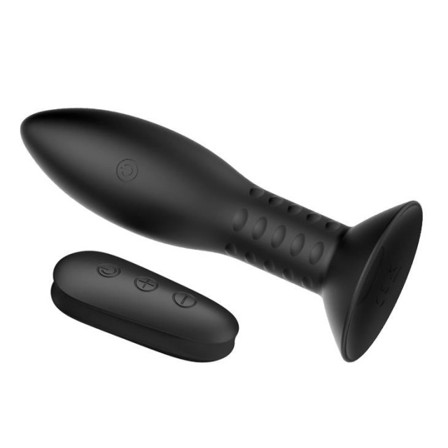 Mr. Play RC Vibrating Butt - Korek analny, Czarny, 11 cm