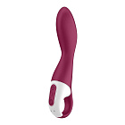 Вібратор Satisfyer Heated Thrill Connect App, 20.6 см (бордовий)