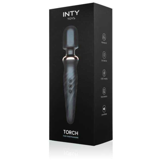 Wibromasażer Inty Toys Torch, 23 cm (czarny)