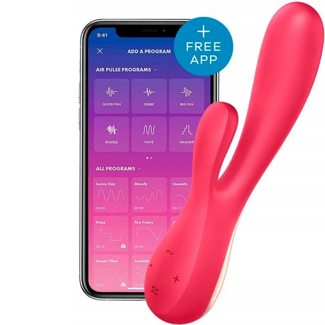 Вибратор-кролик Satisfyer Mono Flex, 20 см (красный)