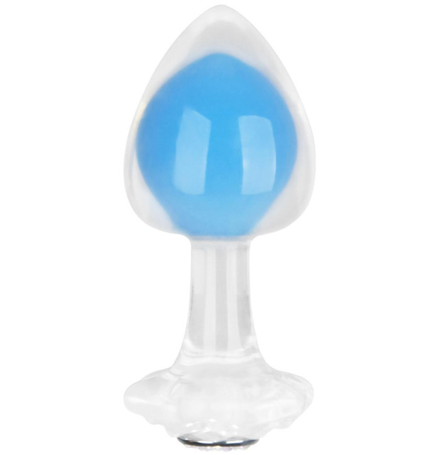Lovetoy Gemoria - Korek analny, Niebieski, 11.3 cm