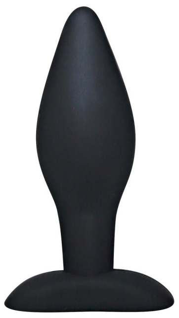 Black Velvets Large - Korek analny, Czarny, 12 cm