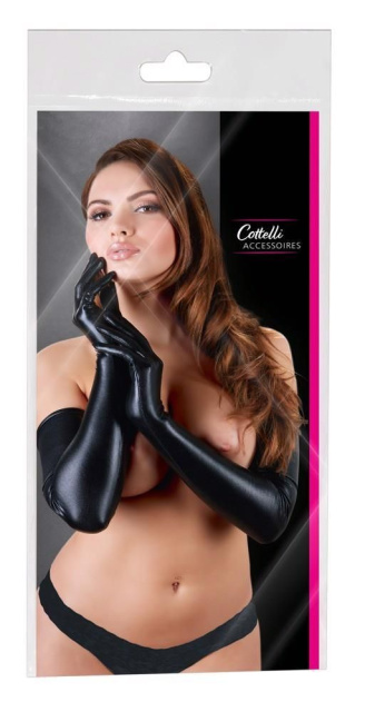 Cottelli ACCESSOIRES Gloves Wet Look - Rękawiczki, S/M/L
