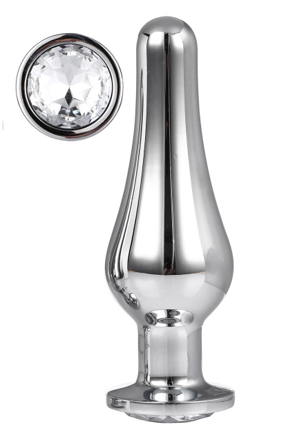 Dreamtoys Gleaming Love Pleasure Plug - Korek analny, Srebro, 12.7 cm