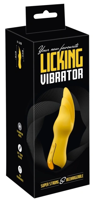 Вибратор Your New Favorite Licking Vibr, 18.6 см (желтый)