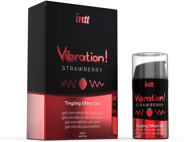 Рідкий вібратор Intt Vibration полуниця, 15 мл