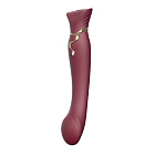 Вибратор Zalo Queen G-Spot Pulse Wave, 21,5 см (бордовый)