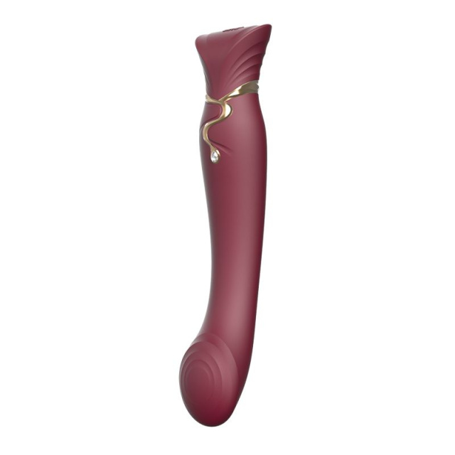 Wibrator Zalo Queen G-Spot Pulse Wave, 21,5 cm (bordowy)