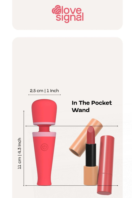 Вібромасажер Dream Toys In The Pocket Wand, 11 см (помаранчевий)
