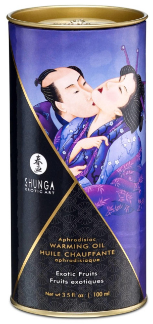 Зігрівальна масажна олія Shunga Aphrodisiac Warming Oil екзотичні фрукти, 100 мл