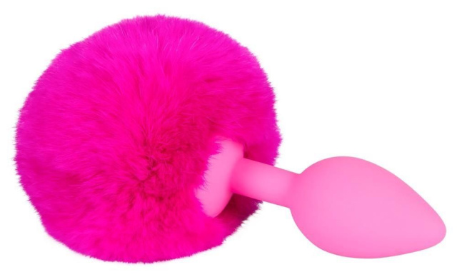 Korek analny z puchatym ogonkiem Orion Colorful Joy Bunny Tail, 13,5 cm (różowy)