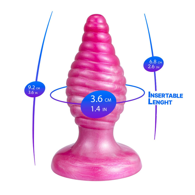Silexd Cherry Plug - Korek analny, Różowy, 9.2 cm, M