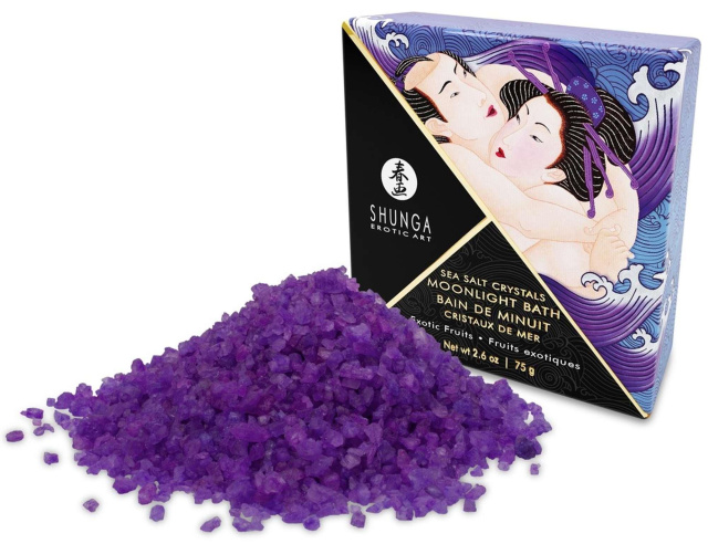 Сіль для ванни Shunga Moonlight Bath Exotic Fruits, 75 г (фіолетова)