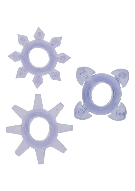 Эрекционное кольцо ToyJoy Tickle C-Rings, 3 шт (фиолетовый)