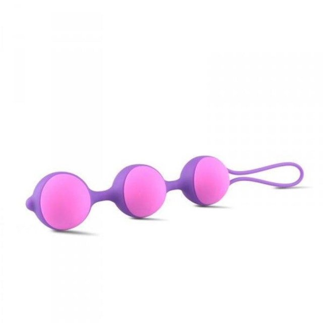 Toyz4lovers Bi-Balls Triple - Kulki gejszy, Fioletowy, 21 cm