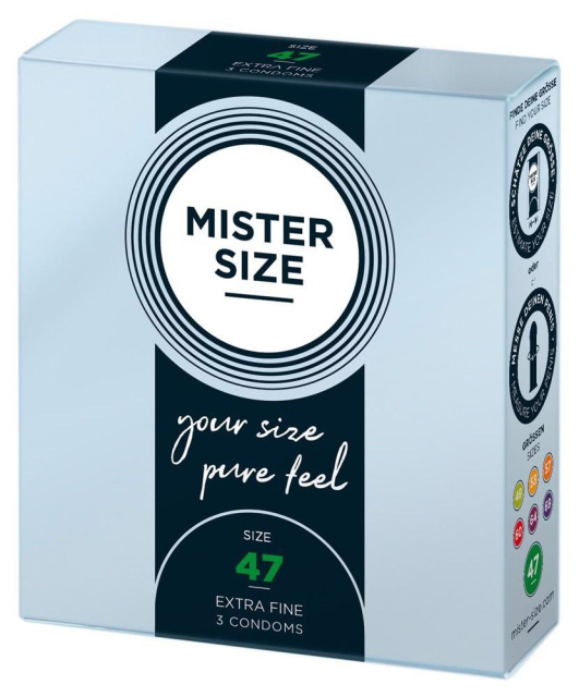Презервативи Mister Size 47, 3 шт (прозорий)