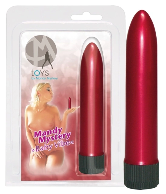 Mandy Mystery Baby Vibe - Wibrator, Czerwony, 13 cm