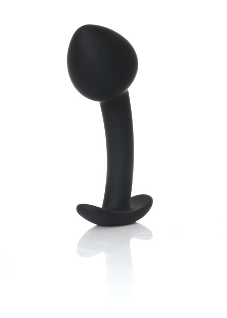 B - Series HeavyFun Curved - Korek analny, Czarny, 10.5 cm