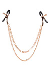 Зажимы для сосков Entice Tiered Intimate Clamps, 26,8 см (золотой)
