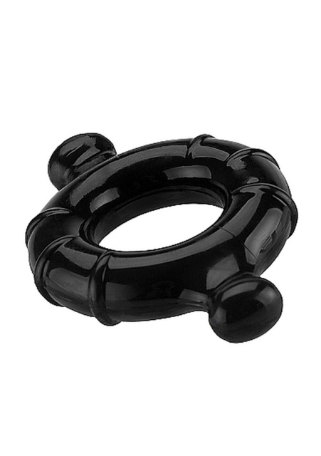 Эрекционное кольцо Shots Gummy Ring, 4 см (черный)