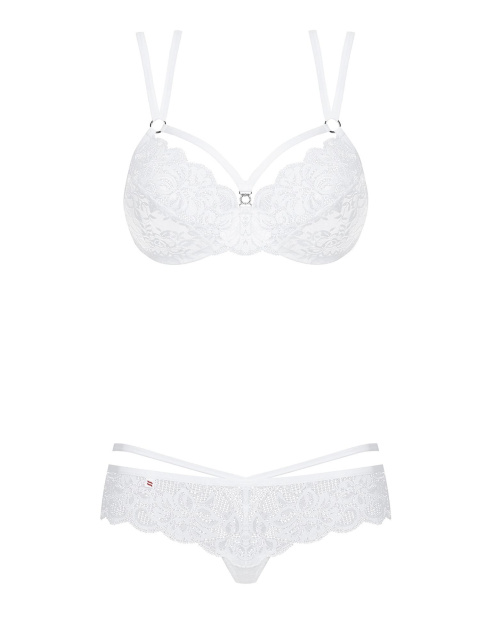 Комплект белья Obsessive Obsessive 860-SET-1, L/XL (белый)
