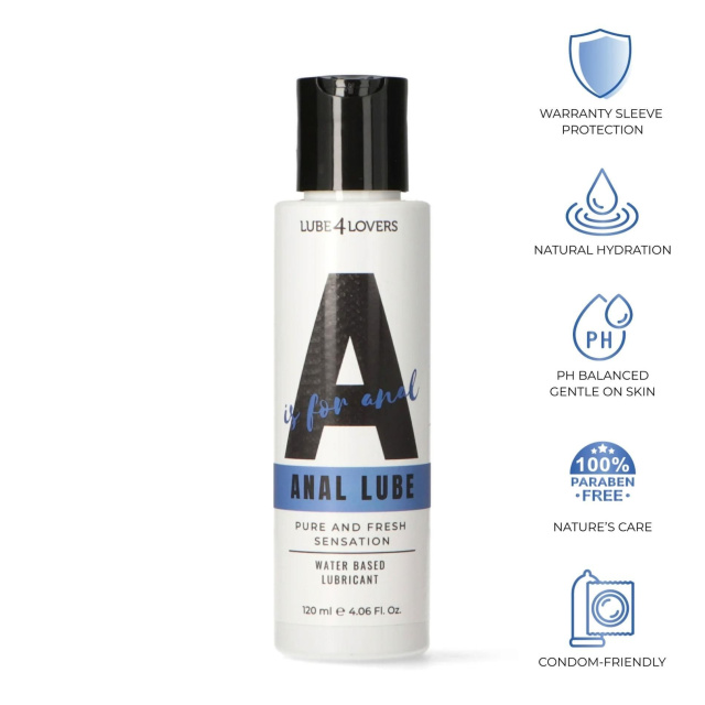 Lube4lovers A is for Anal Lube - Lubrykant na bazie wody, 120 ml