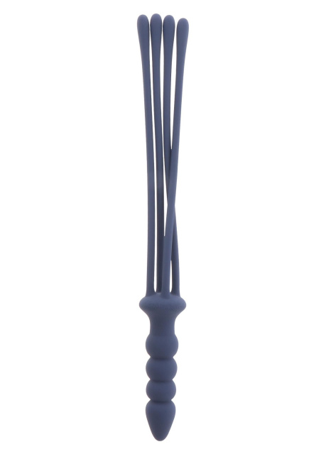 Флогер Taboom Silicone Supreme Whip & Plug, 38 см (синій)