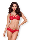 Komplet bielizny Obsessive 860-SET-1, S/M (czerwony)