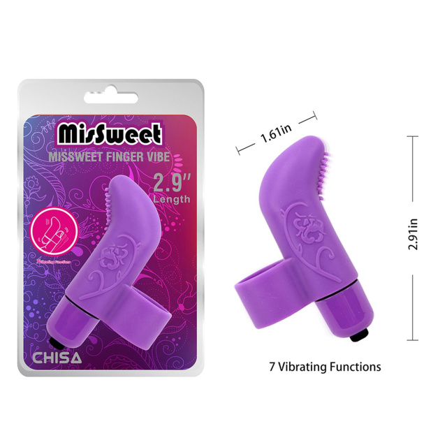 Wibrator MisSweet Finger Vibe, 7,4 cm (fioletowy)
