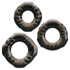 Набор эрекционных колец Baile Cock ring Yvonne Set, 3 шт (чёрный)