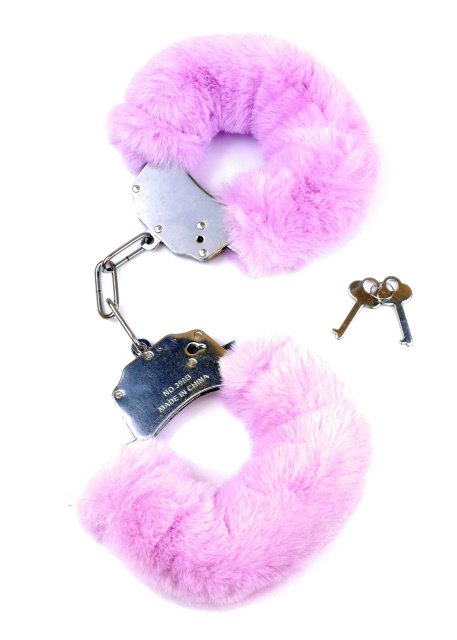 Наручники з хутром Fetish Boss Series Furry Cuffs (фіолетові)