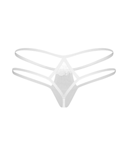 Сексуальные стринги Obsessive Arrowel, S/M (белый)
