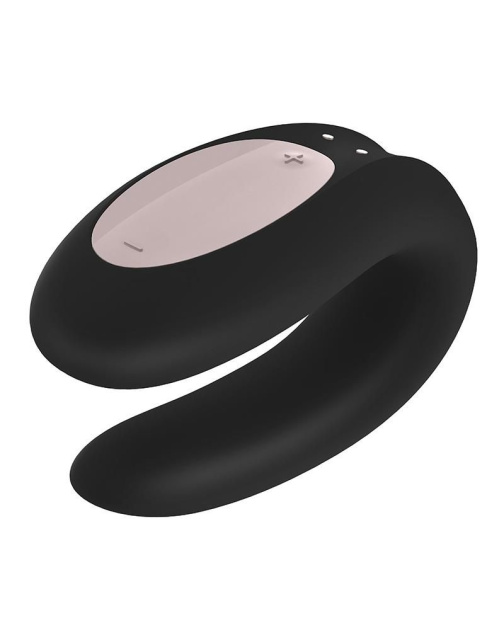 Wibrator dla par Satisfyer Double Joy, 9 cm (czarny)